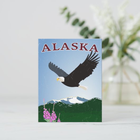 Alaska-Adler Postkarte (Stehend Vorderseite)