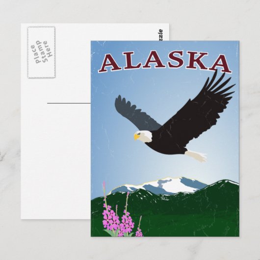 Alaska-Adler Postkarte (Vorne/Hinten)