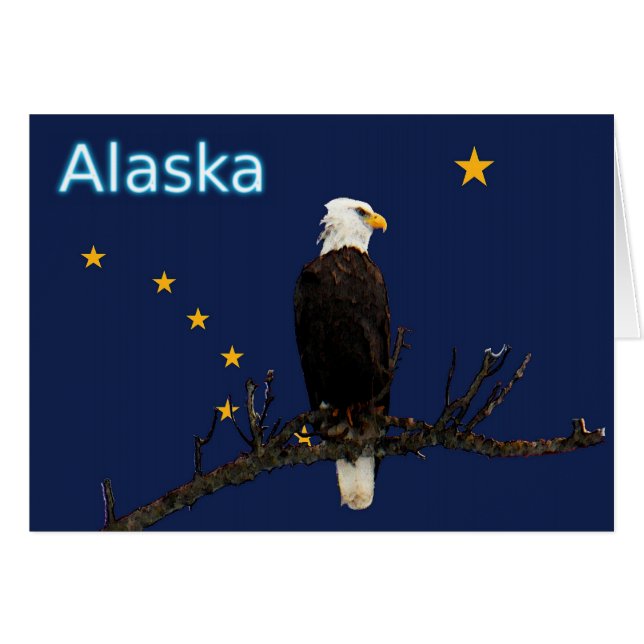 Alaska Adler und Fahne (Vorderseite (Horizontal))
