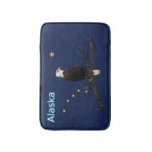 Alaska Adler und Fahne Badematte (Vorderseite Vertikal)