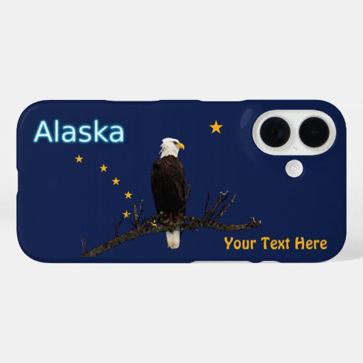 Alaska Adler und Fahne Case-Mate iPhone Hülle (Rückseite (Horizontal))