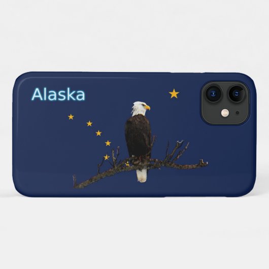 Alaska Adler und Fahne Case-Mate iPhone Hülle (Rückseite (Horizontal))