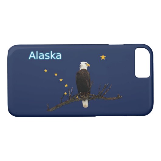 Alaska Adler und Fahne Case-Mate iPhone Hülle (Rückseite (Horizontal))
