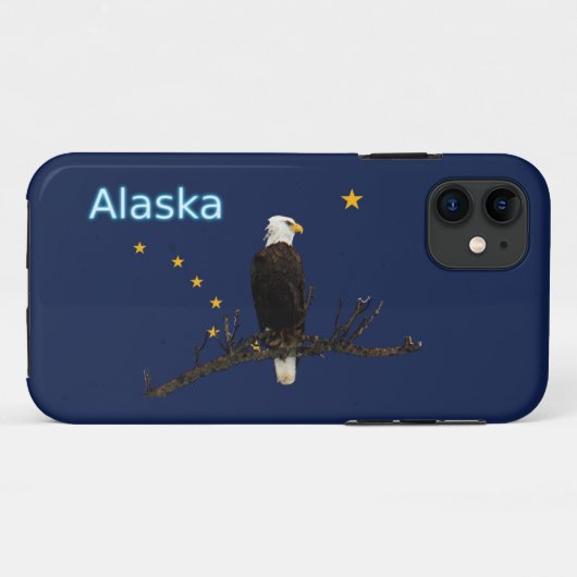 Alaska Adler und Fahne Case-Mate iPhone Hülle (Rückseite (Horizontal))