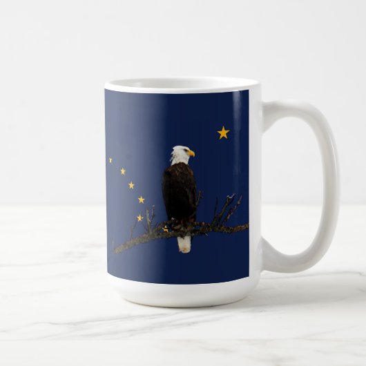 Alaska Adler und Fahne Kaffeetasse (Rechts)