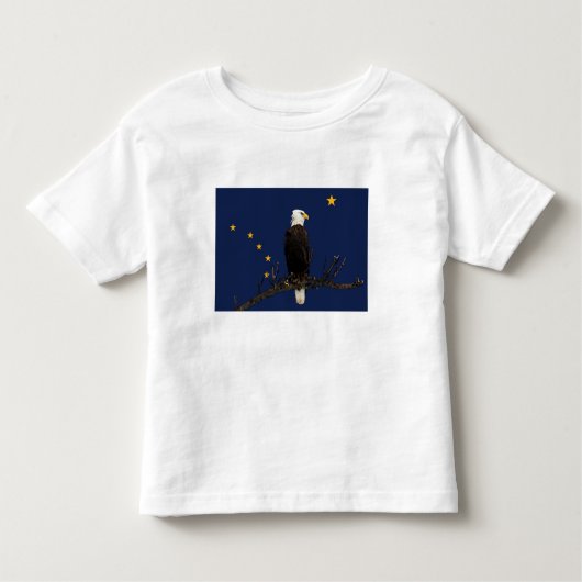 Alaska Adler und Fahne Kleinkind T-shirt (Vorderseite)