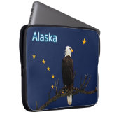 Alaska Adler und Fahne Laptopschutzhülle (Vorne Rechts)