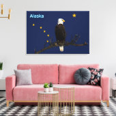 Alaska Adler und Fahne Leinwanddruck (Insitu (Wohnzimmer))