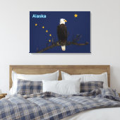 Alaska Adler und Fahne Leinwanddruck (Insitu (Schlafzimmer))