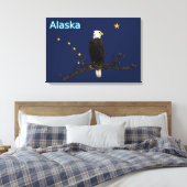 Alaska Adler und Fahne Leinwanddruck (Insitu (Schlafzimmer))