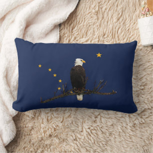 Alaska Adler und Fahne Lendenkissen
