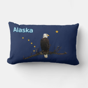Alaska Adler und Fahne Lendenkissen