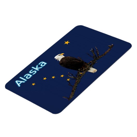 Alaska Adler und Fahne Magnet (Linke Seite)