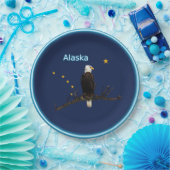 Alaska Adler und Fahne Pappteller (Party)