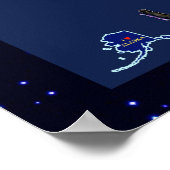 Alaska Adler und Fahne Poster (Ecke)