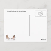 Alaska Adler und Fahne Postkarte (Rückseite)
