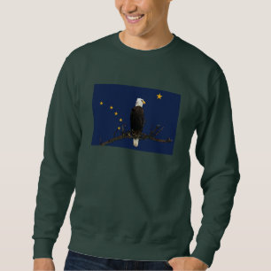 Alaska Adler und Fahne Sweatshirt