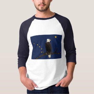 Alaska Adler und Fahne T-Shirt
