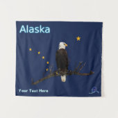 Alaska Adler und Fahne Wandteppich (Vorderseite (Horizontal))
