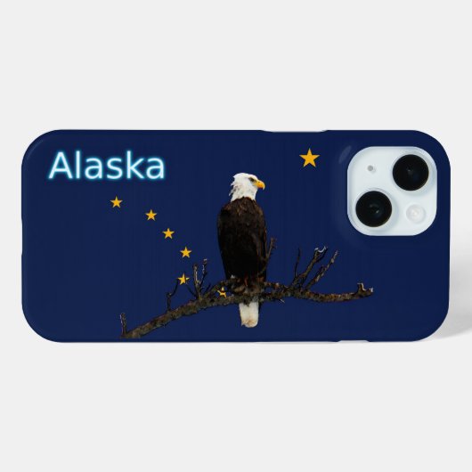 Alaska Adler und Flagge Case-Mate iPhone Hülle (Rückseite (Horizontal))