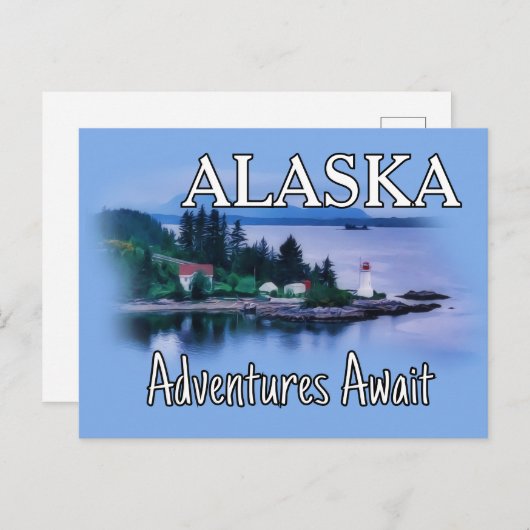 Alaska Adventure Awaits Postkarte (Vorne/Hinten)
