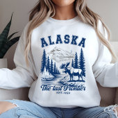 Alaska Adventure Landscape with Moose Sweatshirt