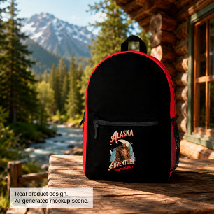 Alaska Adventure. Nehmen Sie den Journey Bigfoot Bedruckter Rucksack