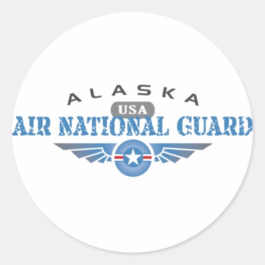Alaska Air National Guard Runder Aufkleber (Vorderseite)