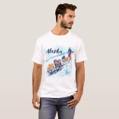 Alaska (AK) Eine Schlittenhundemannschaft Wasserfa T-Shirt (Vorne ganz)