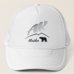 Alaska (AK)kodiak-Braunbär - schwarzes Logo Truckerkappe