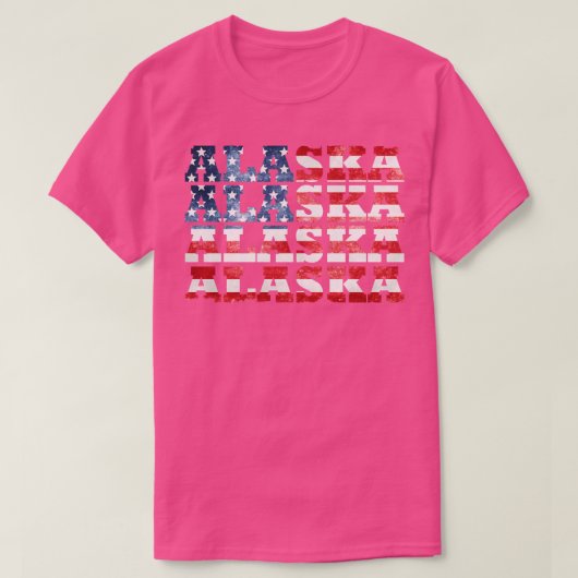 Alaska American Flag T-Shirt (Design vorne)