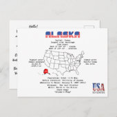 Alaska American Staat auf der Karte und nützliche  (Vorne/Hinten)