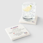 Alaska American Staat auf der Karte und nützliche Steinuntersetzer (Seitenansicht)