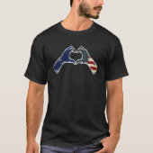 Alaska American USA Flag USA Alaskan Heartbeat T-Shirt (Vorderseite)