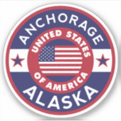 Alaska, ANCHORAGE Aufkleber (Vorderseite)