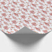 Alaska Animal Toile (Brick Red) Geschenkpapier (Ecke)