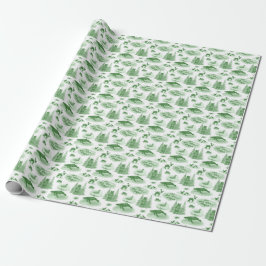 Alaska Animal Toile (Emerald Green) Geschenkpapier