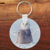Alaska Arctic Winter Snowy Owl Schlüsselanhänger (Vorderseite)