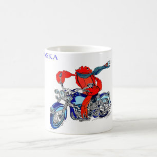 Alaska-Art-Königskrabbe-Motorrad Kaffeetasse