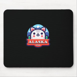 Alaska auf dem US-Aufkleber Mousepad