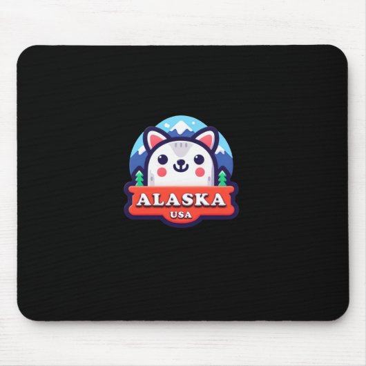 Alaska auf dem US-Aufkleber Mousepad (Vorne)