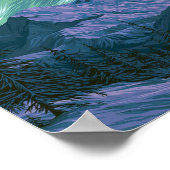 Alaska Aurora Nacht Poster (Ecke)