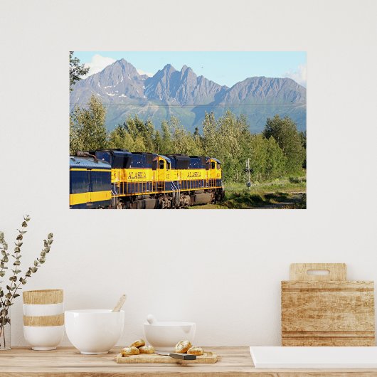 Alaska Bahn & Berge Poster (Küche)