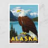 Alaska Bald Eagle Last Frontier Art Postkarte (Vorderseite)