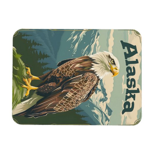 Alaska Bald Eagle Magnet (Horizontal)