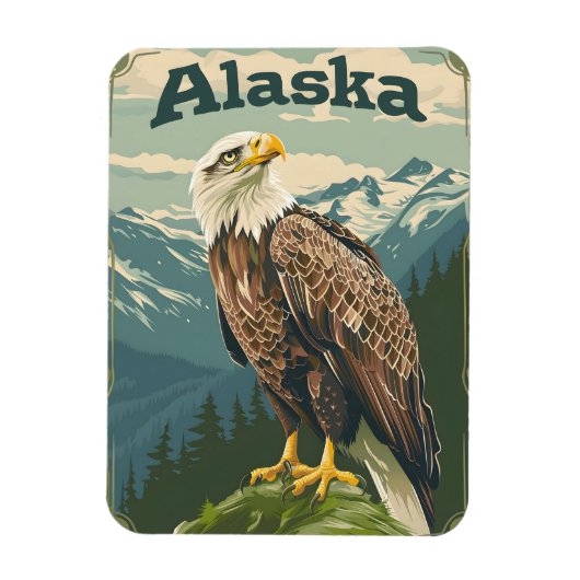 Alaska Bald Eagle Magnet (Vertikal)