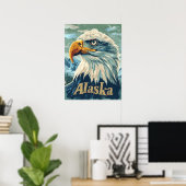 Alaska Bald Eagle Portrait Poster (Heimbüro)