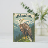 Alaska Bald Eagle Postkarte (Stehend Vorderseite)