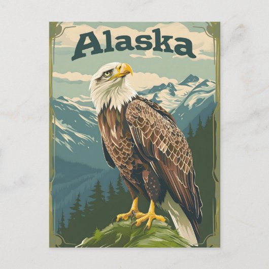 Alaska Bald Eagle Postkarte (Vorderseite)