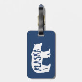 Alaska-Bär Gepäckanhänger (Rückseite vertikal)